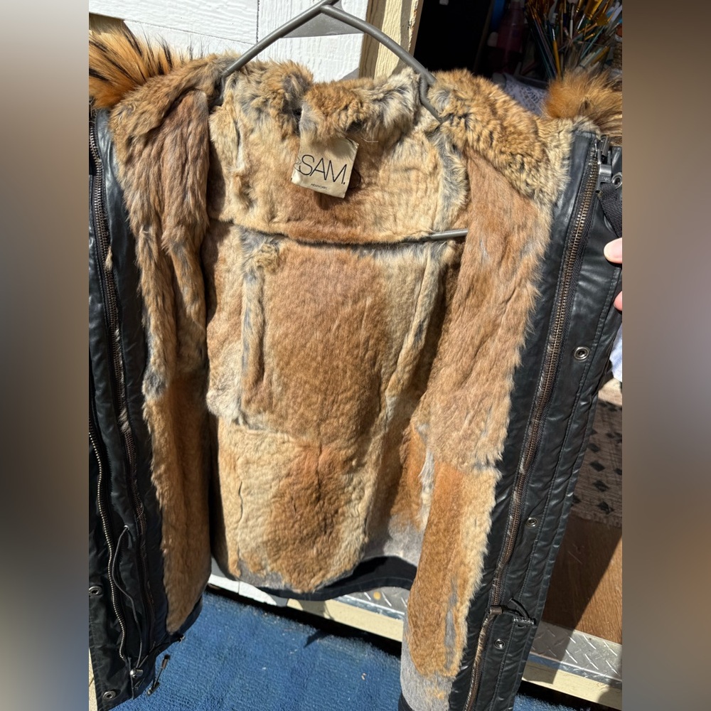 SAM. Rabbit fur lined jacket - Picture 3 of 16